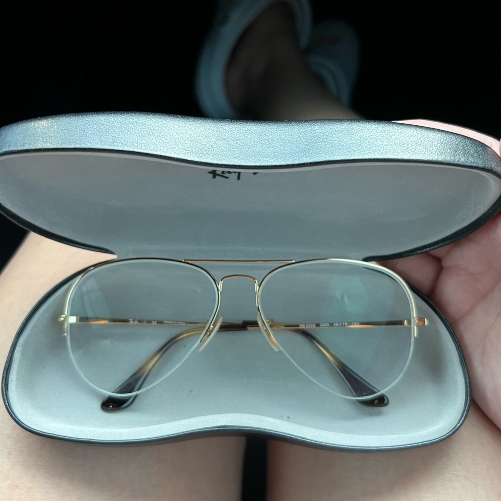 Rayban Aviator Gaze Gold prescription frame